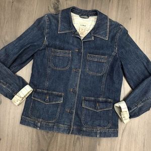 Ll Bean Womens Denim Jean Jacket 